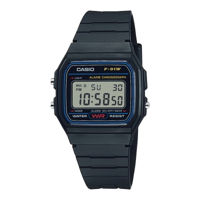 Đồng Hồ Unisex Chính Hãng CASIO F-91W-1DG