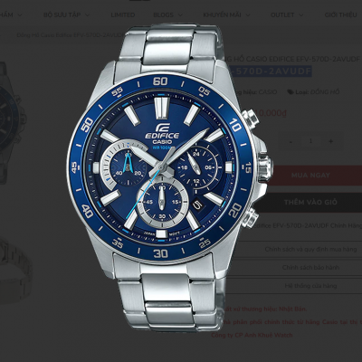 Đồng hồ Casio Edifice EFV-570D-2AVUDF Chính Hãng